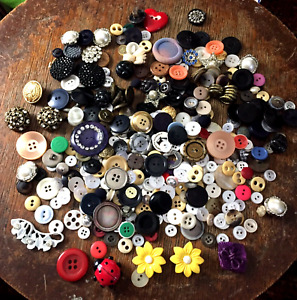 Large Estate Button Lot misc vintage 3 button covers sewing crafting