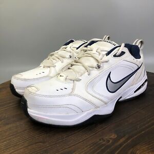 Nike Air Monarch IV Mens Size 13 White Leather Athletic Running Shoes Sneakers