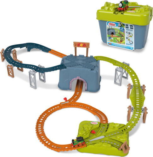 Toy Train Set, Percy’s Connect & Build Track Bucket, Preschool Toy