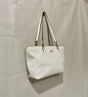 COACH- White Soft Leather- Shoulder Bag- Zip Closure