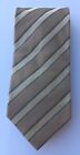 Armani Collezioni Silk Necktie. Gray & Off-White Striped Men's Tie. 61