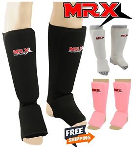 MRX Shin Guards Muay Thai Leg Instep Protector MMA Kickboxing Taekwondo Leg Pads