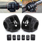 Black Switch Housing Covers w/6pcs Button Caps For Harley Sportster Dyna 2014-up (For: Harley-Davidson Breakout)
