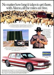 1990 Buick Park Avenue Alamo Rental Original Advertisement Print Art Car Ad K130