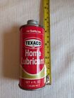 Vintage Texaco Home Lubricant 4 oz Household Oil Tin Can w Spout NEVER OPENED
