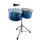 Tycoon Percussion 15“ & 16” Timbales Drums Extra-Deep Shell - Pearl Blue