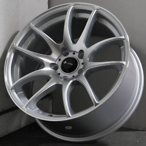 18x8.5 Silver Machined Wheels Vors TR4 5x114.3 35 (Set of 4)  73.1