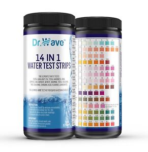 Dr. Wave 14-in-1 Water Test Strips kit for Drinking Water Aquarium Hot Tub Pool