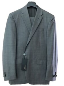 NWT Corneliani Extra Fine Virgin Wool Suit 2 Button Men's Sz 42R Grey
