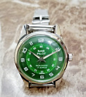 Gift HMT/Mechanical/Hand-wound/Watch/Men's Watch/Vintage/1970s Green