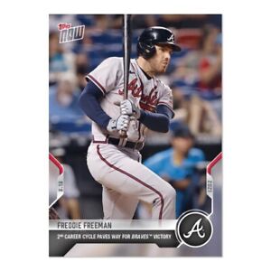 Freddie Freeman - 2021 MLB TOPPS NOW Card 678 2nd Career Hits for Cycle Braves