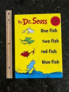 One Fish Two Fish Red Blue Fish Dr. Seuss large oversize beginner hardcover book
