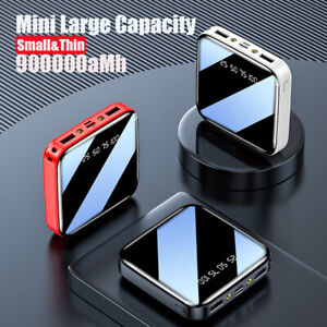 2021 900000mah Portable Power Bank LCD LED USB Battery Charger For Mobile Phone