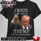 Jesus Is My Savior Trump Is My President T-Shirt Black Trump 2024 T-Shirt V 2.0