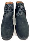 GIANNI VERSACE Authentic Black Suede Leather Medusa Ankle Boots Size 8.5 US