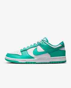 New Nike Dunk Low Retro Shoes - White/ Clear Jade (DV0833-101)