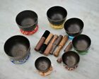 Beautiful Set of 7 Handmade Buddha singing bowl for Meditation, sound therapy