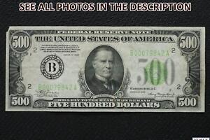 NobleSpirit No Reserve (WD) 1934 US $500 Federal Reserve Note Light Green Seal