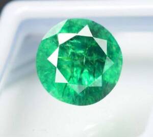 Natural Emerald 7 Ct Round shape green Emerald loose Certified Gemstone