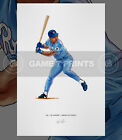Bo Jackson Kansas City Royal Baseball Illustrated Print Poster Art
