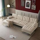Contemporary U Shaped Sectional Double Chaise Sofa Living Room Lounge Couch