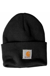 Carhartt Beanie Watch Hat Acrylic Winter Cap USA New - BLACK