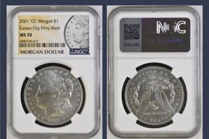 2021-CC NGC MS70 Morgan Silver Dollar Carson City Privy Mark 017