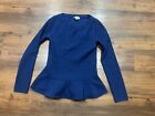 Tory Burch Merino Wool sweater Blue Size Large Fit And Flare