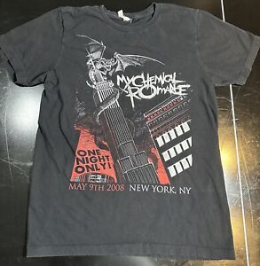 My Chemical Romance One Night Only New York 2008 T Shirt Vtg MCR Pacific Small
