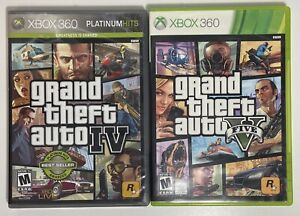 Grand Theft Auto IV & V GTA 4 & 5 (Microsoft Xbox 360) Complete W/ Maps - TESTED