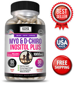 Myo & D-Chiro Inositol Plus 60ct, Women Hormone Support, Manage Stress