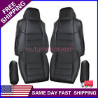 02-2007 For Ford F250 F350 Super Duty Front Perforated Leather Seat Cover Black (For: 2002 Ford F-350 Super Duty Lariat 7.3L)