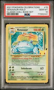 PSA 10 GEM MINT Venusaur Holo Pokemon Celebrations Classic Collection 15/102