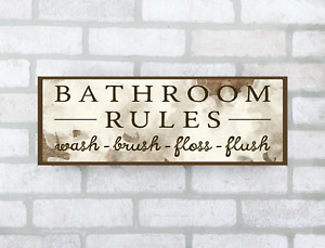 Rustic Handmade Bathroom Farmhouse Sign Home Decor 8x3