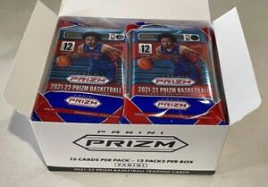 New Listing2021-22 Panini Prizm NBA Basketball Cello Pack Box 12 Sealed Packs - Brand New