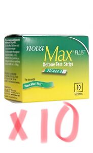 Nova Max Plus Blood Ketone Test Strips—10 Box of 10 Each - Freaky Fast Shipping