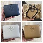 Tory Burch Thea Bi-fold Pebble and Snake Leather Wallet