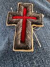 Masonic Knights Templar Sir Knight  Woven Passion Cross Collar Hat Patch