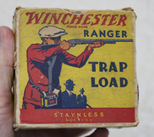 WINCHESTER RANGER 12 GAUGE TRAP LOAD EMPTY SHELL BOX  STAYNLESS