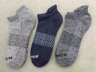 3 Pairs Men's Bombas  Solid Ankle honeycomb 3 Colors Socks Size Large
