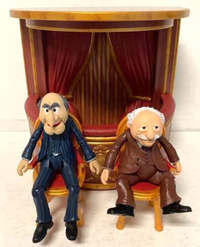 The Muppets STATLER and WALDORF Action Figures w/Balcony Diamond Select Disney