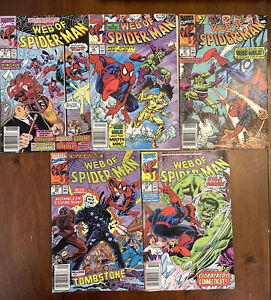 Web Of Spider-Man #65 66 67 68 69 Marvel Comics 1990