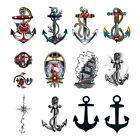 Anchor Ship Temporary Tattoo Sticker Waterproof Adult Men Women Body Art 12 pcs