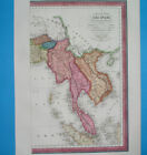 1825 ORIGINAL MAP THAILAND SIAM VIETNAM SINGAPORE LAOS MALAYSIA CAMBODIA INDIA