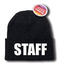 NW PRINTED STAFF FUNNY HIPSTER MMA HIP HOP SNOWBOARD SKI BEANIE HAT ONE SIZE