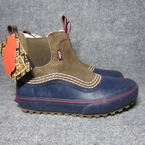 Vans MTE Snow Boots Mens Size 8.5 Brown Blue Pull On Waterproof NEW