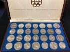 1976 Canadian Montreal Olympic Games 28 Piece-Silver Coin Set in Original Box
