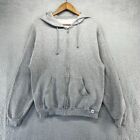 Vintage Russell Athletic Sweatshirt Men's Medium Gray Hoodie Full Zip Faded y2K