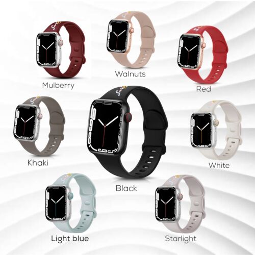 Personalized Silicon Apple watch band Customized with You name Apple Watch Strap