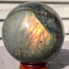 New Listing312g  Natural labradorite ball rainbow quartz crystal sphere gem reiki healing